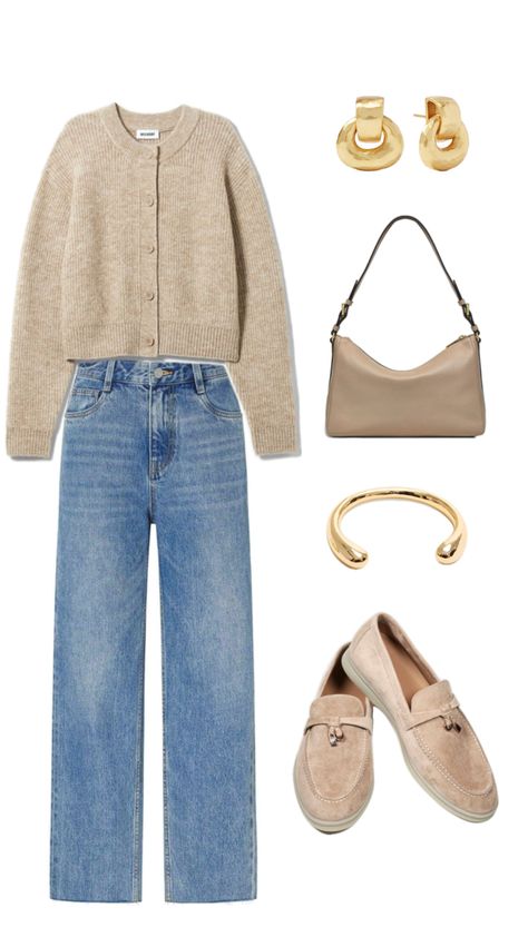 Cardigan Fall Outfit, Beige Outfit, Cardigan Beige, Outfit Inspiration Fall, Beige Cardigan, Casual Chic Outfit, Mode Inspo, Fashion Fits, Outfit Inspo Fall