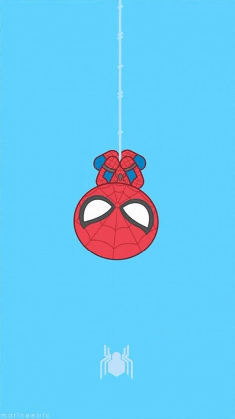 Spider Man Cute Cartoon, Animated Marvel Wallpaper, Spyder Men Wallpaper, Chibi Spiderman Wallpaper, Spiderman Cartoon Art, Blue Wallpaper Spiderman, Spiderman Animated Wallpaper, Spiderman Cute Wallpaper, Cute Spider Man Wallpaper