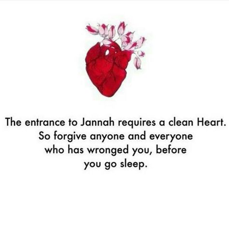 Ensure you have a clean heart by forgiving Clean Heart Islam, Clean Heart Quotes, Islamic Qoute, Spirit Food, Islamic Facts, In Sha Allah, Surrender To God, Clean Heart, Imam Ali Quotes