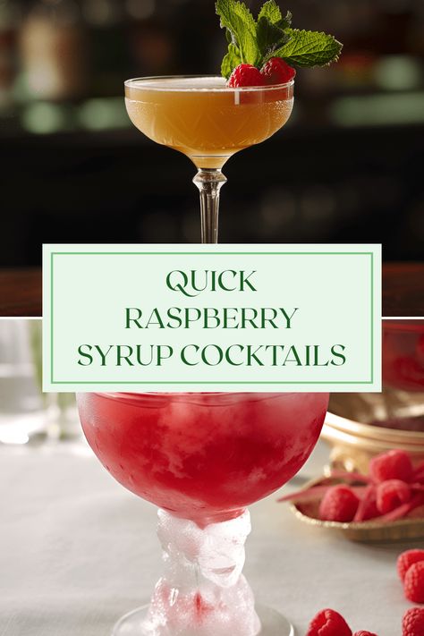 Looking for easy cocktail recipes? Check out these 8 delightful raspberry syrup cocktails. From the sweet and flavorful Rooster Tail to the refreshing Knickerbocker, these drinks are perfect for any occasion. Each cocktail easily blends fresh raspberry flavors with unique ingredients like rum, citrus juices, and more. Get ready to impress your friends with homemade drinks that can be made in minutes Raspberry Syrup For Drinks, Syrup For Drinks, Easy Cocktail Recipes, Unique Ingredients, Rooster Tail, Rose Cocktail, Cherry Brandy, Cocktail Syrups, Easy Cocktail