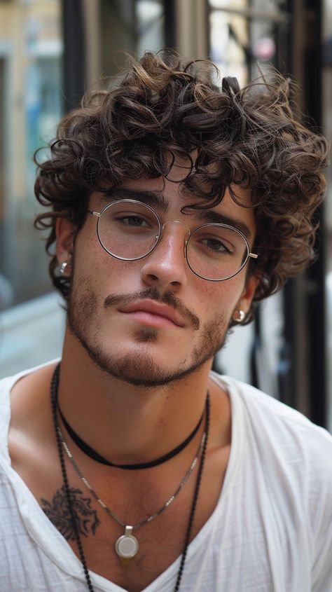 Long Hairstyles Curly Hair, Men Hairstyle With Beard, Curly Hair Men Aesthetic, 2a Hairstyles, Haircuts For Curly Hair Men, Male Curly Hairstyles, Mens Short Curly Hairstyles, Curly Hairstyles For Men, Long Curly Hair Men