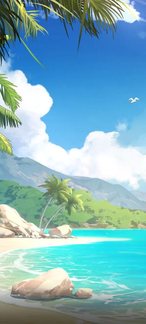 Summer Anime Background, Anime Island, Anime Beach, Studying Music, Beach Episode, Japan Beach, Summer Beach Wallpaper, Tears Of Themis, Lofi Music