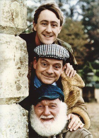 Rodney, Del Boy and Uncle Albert, Only Fools and Horses. David Jason, British Tv Comedies, Only Fools And Horses, Fools And Horses, Comedy Actors, Horse Sign, Colour Photo, British Comedy, British Tv