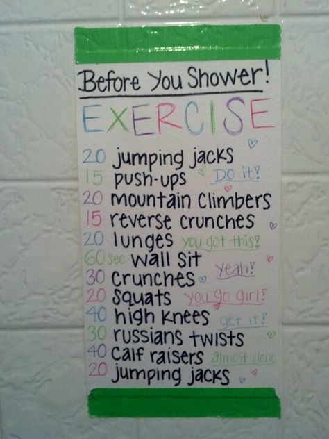 I made myself a before shower exercise chart. Great way to start the day! :) You could possibly go through this twice if it isn't challenging enough. Enjoy! :) Before Shower Workout, Shower Workout, Homemade Baby Food Storage, Exercise Chart, Making Baby Food, Diy Baby Food, Workout Chart, Homemade Baby Food, Body Hacks