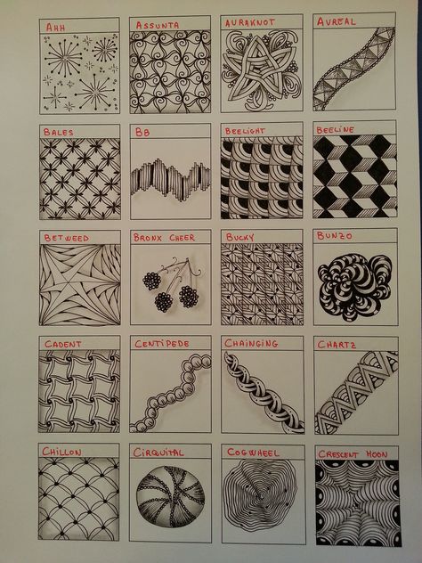 Zentangles~A~C Stylo Art, 9 Elements, Zentangle Inspiration, Zen Doodles, Zentangle Pattern, Zen Tangles, Zentangle Tutorial, Zen Tangle, Tangle Pattern