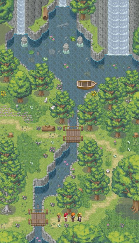 Game & Map Screenshots 4 - Page 30 - General Discussion - RPG Maker Forums Rpg Games Aesthetic, Rpg Level Design, Rpg Maker Aesthetic, Game Maps Design, 2d Rpg Game, Rpg Game Aesthetic, Pixel Art Level Design, Rpg Maker Map, Game Design Aesthetic