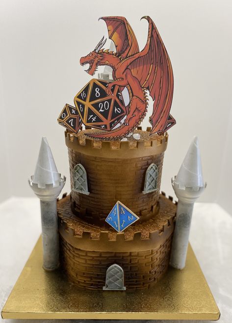 D&d Cake Ideas, Dnd Cake, Dungeons And Dragons Cake, Dragons Cake, Knights Party, Grad Cakes, Dnd Party, Knight Party, Ideas Regalo