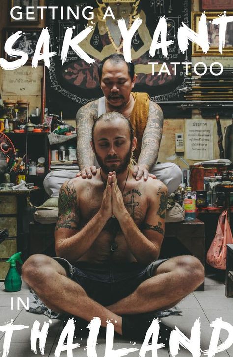 The Safer Way to get a Sak Yant Tattoo Blessing in Thailand | Monk or Ajarn? Here's my story and a breakdown for what you should know about Sak Yant Tattoos. Thai Tattoo Meaning, Buddhist Wedding, Blessed Tattoos, Tattoo Off, Buddhist Tattoo, Thailand Tattoo, Bamboo Tattoo, Sak Yant Tattoo, Thailand Adventure