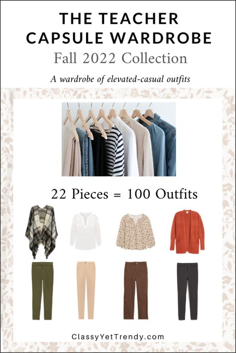 The Teacher Fall 2022 Capsule Wardrobe Sneak Peek 10 Outfits Classy Yet Trendy Fall 2022, Casual Teacher Outfits Fall, Fall 2022 Capsule Wardrobe, 2022 Capsule Wardrobe, Teacher Capsule Wardrobe, Plus Size Capsule Wardrobe, Fall Outfits 2022, Wardrobe Challenge, 60 Outfits