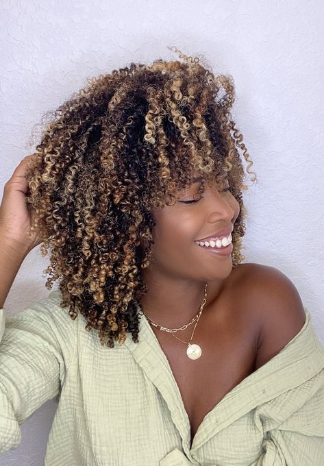 Blonde Highlights Natural Hair, Highlights Natural Hair, Blonde Highlights Natural, Natural Hair Highlights, Natural Hair 4c, Highlights Natural, Highlights Curly, Hair 4c, Highlights Curly Hair