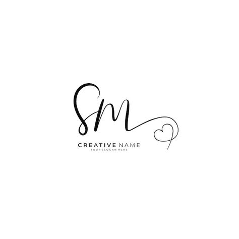 Sm Tattoo Letter Design, Sm Initial Logo, Sm Logo Design Letters, Sm Letter Logo, Sm Tattoo, Sm Logo Design, Best Couple Quotes, Sm Logo, Necklace Set Indian Bridal Jewelry