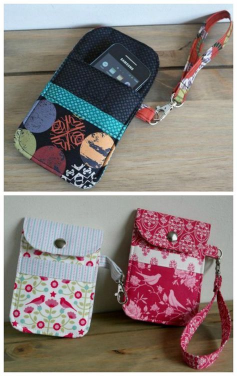 Here we have a sewing pattern for an awesome mobile phone padded pouch. These Mobile Phone Padded Pouches are the ideal accessory for storing a mobile phone. You can make them in fun coloured prints for the kids or choose floral, stripes and contemporary designs for the grown-ups. #sewingpattern #cellphonewallet Pochette Portable, Mobile Phone Pouch, Padded Pouch, Modern Bag, Beginner Sewing Projects Easy, Leftover Fabric, Phone Pouch, Diy Couture, Love Sewing