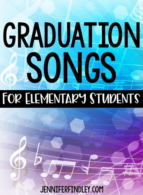 Graduation songs for elementary celebrations! Graduation season is upon us and with it comes the quest for graduation song ideas.Here are 20 popular graduation songs for elementary school ceremonies! Graduation Songs For Kids, Kindergarten Graduation Songs, Graduation Video, Jennifer Findley, Elementary School Graduation, Elementary Graduation, Graduation Songs, 5th Grade Graduation, Song Ideas