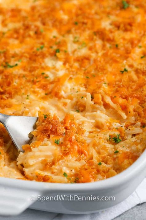 Casseroles Collection - Page 3 of 8 - Spend With Pennies Shredded Hashbrowns, Cheesy Ham Casserole, Bake Mac, Oven Roasted Potatoes Easy, Pantry Meals, Cheesy Broccoli Casserole, Hashbrown Casserole Recipe, Perfect Baked Potato, Cheesy Potato Casserole