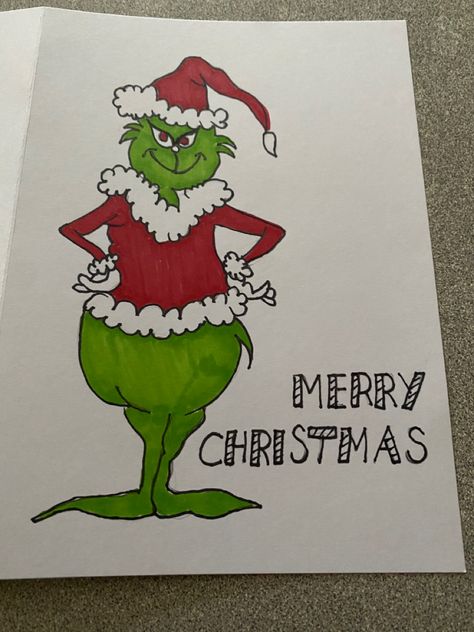 Christmas Card Ideas Grinch, Christmas Cards Handmade Grinch, Grinch Christmas Cards Handmade, Grinch Cards Ideas, Christmas Cards Grinch, Christmas Card Grinch, Funny Christmas Card Ideas, Grinch Christmas Cards, Grinch Christmas Card