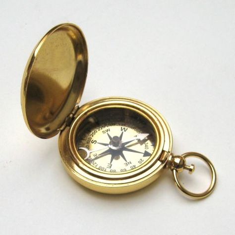 Avery's compass was a trinket she bought during high school in Alaska; she bought it the same time her younger sister Abigail bought a pocket watch of similar design. Before Avery left for Reed College, Abigail and Amber, with the help of their dad, worked at his watch shop to turn the compass into a watch (with the compass needle as a seconds hand). In other peoples' dreams, it acts like a compass; in reality, it can be used to accurately measure seconds, though it can't tell time. Compass Aesthetic, Reed College, Compass Watch, Compass Needle, Pocket Compass, Goddess Aesthetic, Christmas Gift Items, Nautical Compass, Compass Design