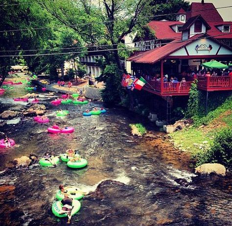 August 31st: Floating River Parade in Helen, #Georgia Tubing In Georgia, Helen Georgia, Helen Ga, Georgia Vacation, North Georgia Mountains, Georgia Travel, Georgia Mountains, Down The River, Vacation Places