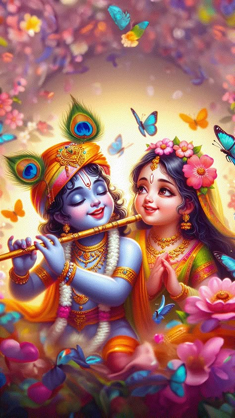 Radha Krishna Art Beautiful, Unique Radha Krishna Images, Photos Of Lord Krishna, Radhe Krishna Wallpapers, Love Is Cartoon, Photography Graphic Design, Photoshop Artwork, Lord Photo, Little Krishna