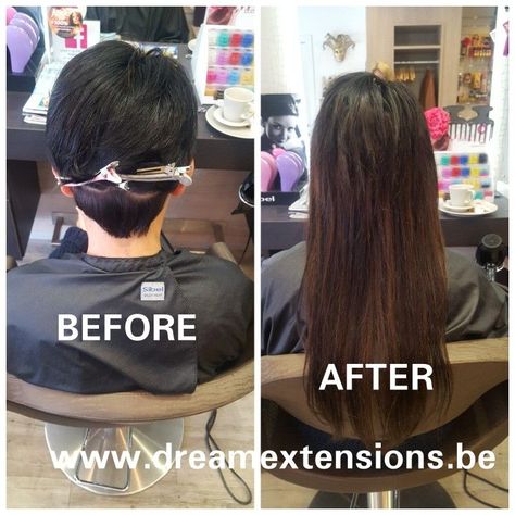 Pixie Extensions, Hair Extensions For Short Hair Before And After, Short Hair Extensions Before And After, Short Sew In Hairstyles, Short Hair Extensions, Extensions For Short Hair, Easy Hair Extensions, Best Curly Haircuts, Microlink Hair Extensions