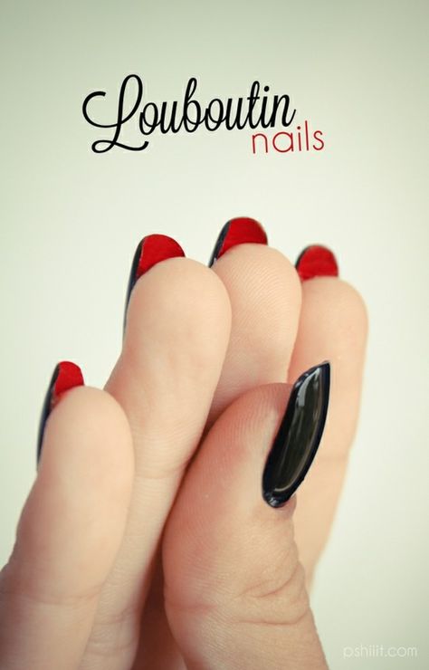 Louboutin Nails Louboutin Nails, Do It Yourself Nails, Nagel Stamping, Unghie Nail Art, Nails Stiletto, Red Nail Polish, Nail Photos, Red Nail, Ideas Nails