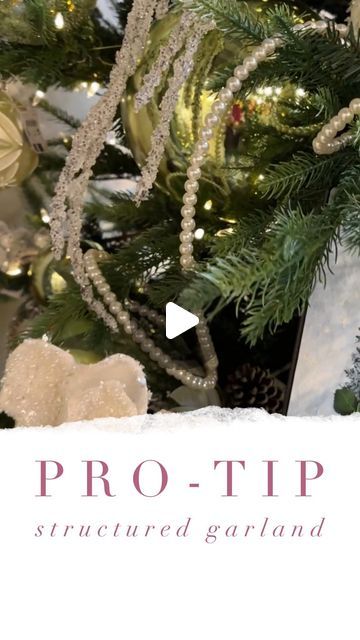 Treetime Christmas Creations on Instagram: "💥Pro-Tip💥 Links Below!

⭐️ Pro-Tip: Structured garlands (like our best selling Pearl Garland above) are the quickest and easiest way to create huge dimension in your tree! No need to fluff or bend to get it just right, just attach by twisting branches and follow the natural curve to create a  stunning effect!

⭐️ Comment PEARL and we’ll send you the link to our Pearl Garland. (Heads up, we just got them back in stock after they completely sold out already this year and we expect them to go fast!)

⭐️Follow @treetimechristmascreations for more tips & tricks and be the first to see our decor before it sells out!

#christmas #christmasdecor #christmasdecorating #christmasdecorations #diydecor #diydecoration #decor #decorhack #tipsandtricks #homede Pearl Garland Christmas Tree, Pearl Garland Christmas, Pearl Garland, Crystal Garland, Wrapped Lights, Prelit Tree, All Of The Lights, Artificial Foliage, Christmas Tree Garland