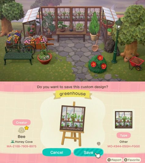 Animal Crossing Layout Ideas, Cottage Core Animal Crossing, Acnh Pattern, Greenhouse Panels, Cottagecore Animal Crossing, Acnh Cottagecore, Animal Crossing 3ds, Animals Crossing, Ac New Leaf