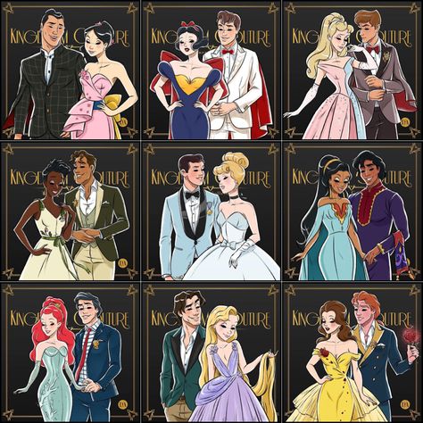 Disney princess Disney Princes Fanart, Disney Princess With Prince, Disney Prince Fanart, Disney Princess And Princes Couple, Disney Princess And Princes, Prince And Princess Drawing, Disney Princesses Fanart, Disney Couples Fanart, Disney Princess And Prince