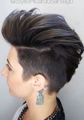 Mohawk Hairstyles and Haircuts in 2019 — TheRightHairstyles Pompadour Haircut, Mohawk Haircut, Faux Hawk Hairstyles, Stylish Short Hair, Mohawk Hairstyles, Shoulder Hair, Shag Hairstyles, Faux Hawk, Funky Hairstyles