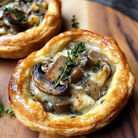 Discover how to create delicious Mushroom, Shallot, and Herbed Goat Cheese Tarts with our guide. Perfect for any occasion, easy to follow! Lily’s Bites Recipes, Lilys Bites, Mushroom Shallot, Goat Cheese Tarts, Pastry Savory, Mushroom Goat Cheese, Herbed Goat Cheese, Mushroom Tart, Puff Pastry Crust