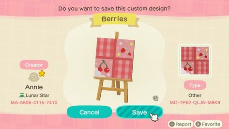 Strawberry Animal Crossing Code, Cherry Acnh, Acnh Furniture, Acnh Strawberry, Codes Acnh, Acnh Patterns, Orange Blanket, Red Blanket, Acnh Design