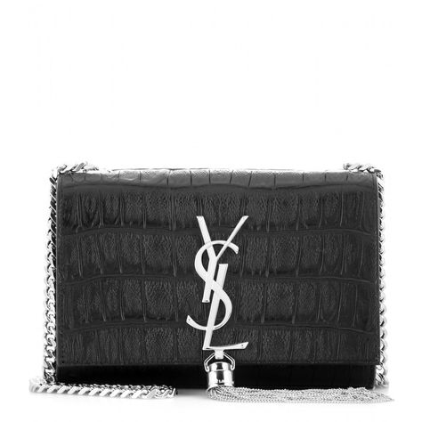 SAINT LAURENT Petit Satchel Monogram leather shoulder bag Saint Laurent Handbags, Black Satchel, Monogram Handbag, Black Leather Satchel, Leather Satchel Handbags, Satchel Tote Bag, Bags Black, Leather Shoulder Handbags, Tassel Bag