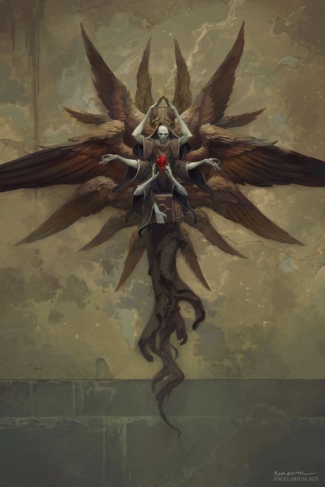 Dnd Dieties, Azrael Archangel, Peter Mohrbacher, Cosmic Horror, 다크 판타지, Monster Concept Art, Biblical Art, Creature Concept Art, Trik Fotografi