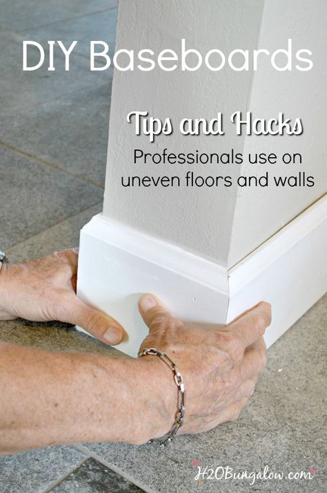 DIY baseboard tutorial with printable cheat sheet of cuts and terms. Shows how to install your own baseboards with tips and tricks the pros use. You can easily update your baseboards with this DIY tutorial. #h2Obungalow #diybaseboards #diybaseboardtips #diybaseboardtutorial Diy Baseboards, Manchester Tan, Casa Clean, Foto Tips, Diy Home Repair, Home Repairs, Diy Home Improvement, Baseboards, Cheat Sheet