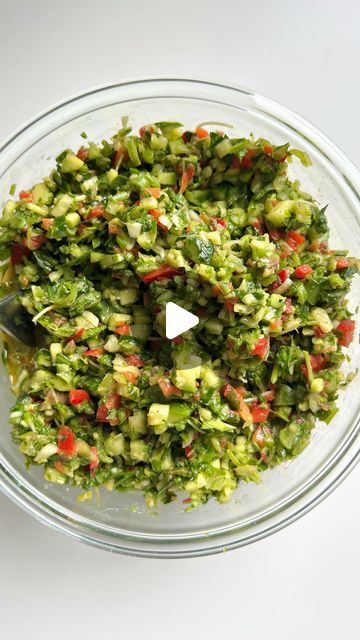 Baked by Melissa on Instagram: "Chopped Salad —> Toast" Chopped Salads, Toasted Crostini, Baked By Melissa, Salad Ideas, On Toast, Chopped Salad, April 21, Healthy Lunch, Plant Based Recipes