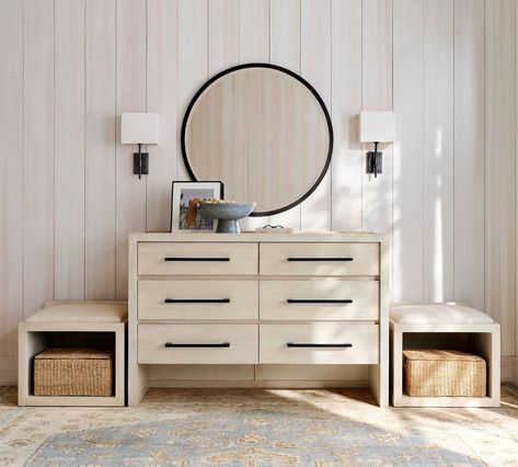 Cayman 6-Drawer Dresser by Michael Graves Design (54") | Pottery Barn Orchard Tree, Dried Mango, Michael Graves, Dovetail Joinery, Construction Crafts, 6 Drawer Dresser, Kiln Dried Wood, Top Drawer, Drawer Dresser