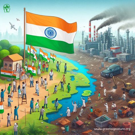 🇮🇳 77 Years of Independence: A Call for Environmental Freedom 🌍  As we celebrate another year of India's independence, let's reflect on a different kind of freedom we urgently need to pursue.  Our nation's journey has been remarkable, but it's time to ask ourselves:  When will we liberate our environment from pollution? 🌱 How can we balance progress with sustainability? 💡 What legacy do we want to leave for future generations? 🌅  This Independence Day, let's commit to:  Reducing our collective c India Independence, Meaningful Pictures, Our Environment, Environmental Issues, Photography Camera, Developing Country, Environmental Impact, A Call, Pollution