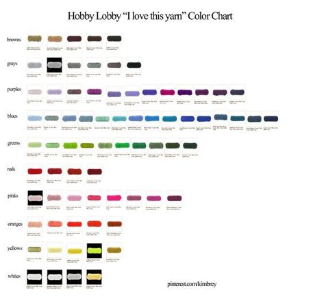 Hobby Lobby I love this yarn color chart: Crochet Bees, Crochet Sampler, Yarn Color Combinations, 4th Doctor, Temperature Blanket, Hobby Lobby Christmas, Crochet Hack, Crochet Fun, Crochet Tools