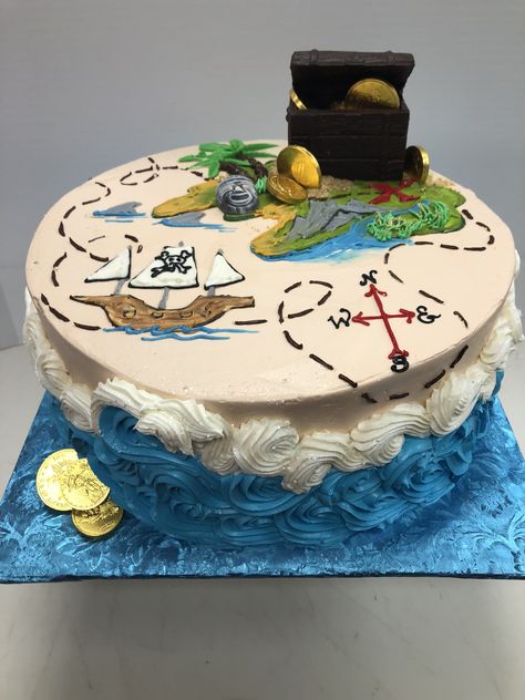 Treasure Map Cake Ideas, Pirate Chest Cake, Treasure Cake Birthday, Treasure Hunt Cake, Treasure Chest Birthday Cake, Pirate Cake Ideas, Easy Pirate Cake, Treasure Map Cake, Treasure Cake