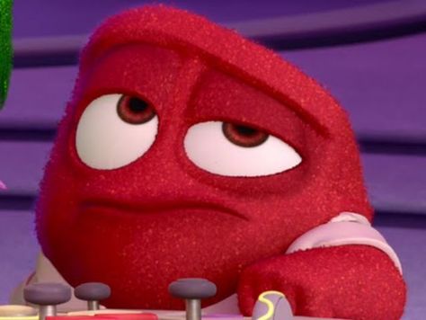 Anger Inside Out Profile Pic, Inside Out Memes Funny, Inside Out Funny, Anger And Disgust Duo, Angry Inside Out, Anger Inside Out, Whats On Your Mind, Inside Out Anger, No Emotions