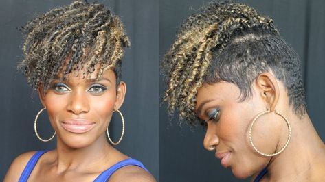 Braids With Shaved Sides, Natural Curly Hair Cuts, Shaved Side Hairstyles, Tapered Natural Hair, Tapered Hair, Curly Crochet Hair Styles, Side Hairstyles, Crochet Braid, Haircuts For Curly Hair