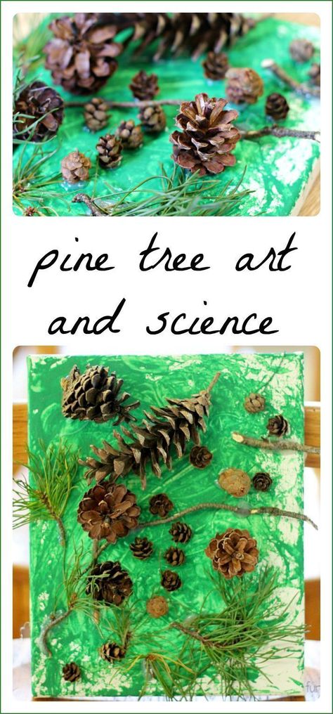 Pine tree art project for kids to make while exploring early science concepts. Perfect idea for a winter theme, a tree theme, or around winter and Christmas. #Winter #Christmas #Preschool #PreschoolArt #PreschoolTeachers #PreK #FunADay #ProcessArt #KidsArt Tree Art Project, Collaborative Art Projects For Kids, Winter Tree Crafts, Science Concepts, Early Science, Pine Tree Art, Art Project For Kids, Collaborative Art Projects, Tree Theme