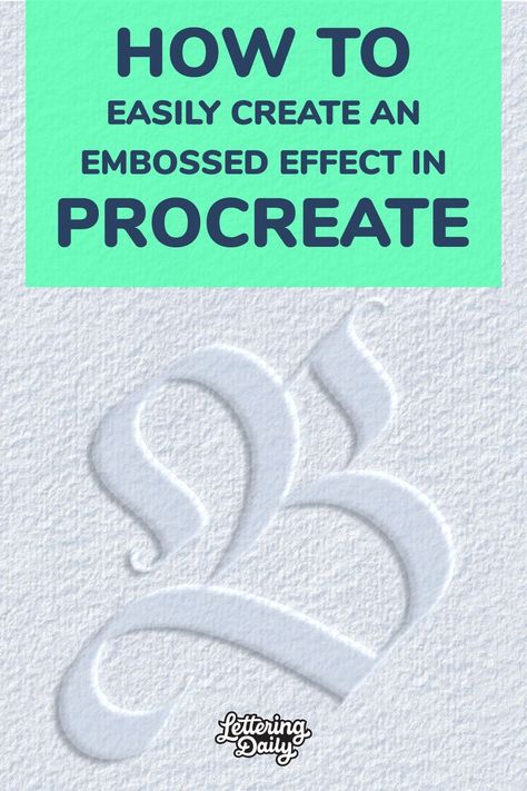 In this tutorial, I will teach you how to create an embossed text effect in procreate. Learn how to emboss your text, lettering, calligraphy, and even illustrations. I will guide you through this whole process step-by-step. If you like iPad lettering, this is a super easy tutorial you can try out. Procreate Typography Tutorial, Procreate Tutorial Step By Step Easy, Procreate Text, Procreate Tutorial Step By Step, Procreate Beginners, Procreate Easy, Letter Styles, Procreate Tutorials, Digital Lettering