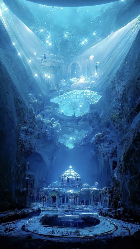 Atlantis Theme, Underwater Palace, Underwater Bedroom, Water Castle, Underwater Kingdom, Underwater City, Dream Fantasy, Mermaid Aesthetic, Fantasy Castle