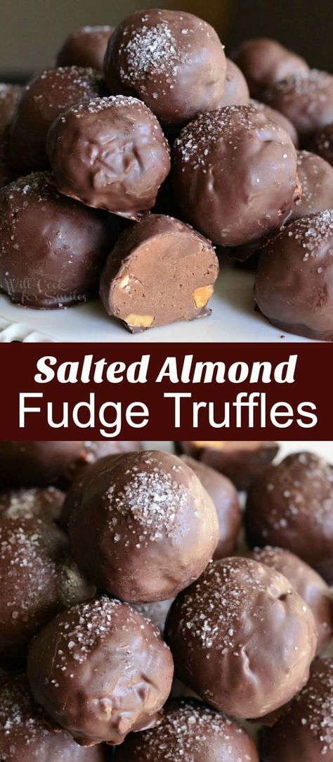 Fudge Truffles, Pelo Chocolate, Almond Fudge, Dessert Truffles, Candy Truffles, Truffle Recipe, Oreo Dessert, Chocolate Dessert Recipes, S'mores