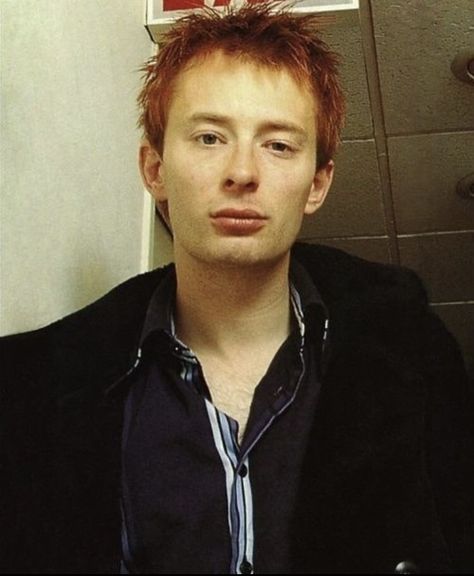 Thom Yorke Side Profile, Thom Yorke Red Hair, Radiohead Poster, King Of Limbs, Thom Yorke Radiohead, Ok Computer, Thom Yorke, British Men, Radiohead