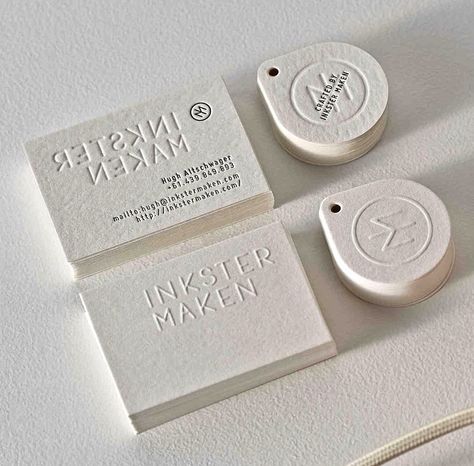 Letterpress business cards. Debossed Business Card, Letterpress Business Card Design, Pottery Logo, Business Card Creative, Realtor Cards, Luxe Business Cards, Embossed Business Cards, Plastic Business Cards, Graphic Identity