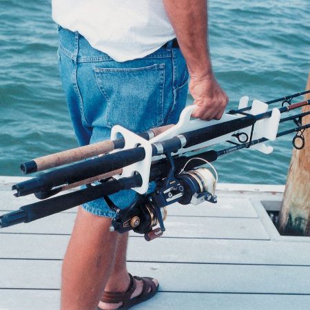 Taco Tote-Em 4-Rod Carrier - Gander Mountain Fishing Rod Carrier, Pesca In Mare, Fishing Pole Holder, Taman Air, Fishing Rod Storage, Fishing Diy, Fishing Rod Holder, Fishing Rods, Fishing Pole