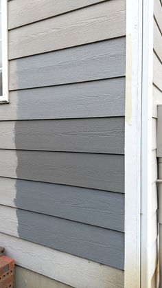 Exterior Painting Decisions ... Home Exterior Color Ideas, Exterior Color Ideas, Shed Paint Colours, Outdoor House Paint, Grey Exterior House Colors, Exterior Gray Paint, Gray House Exterior, Gray Exterior, Ranch House Exterior