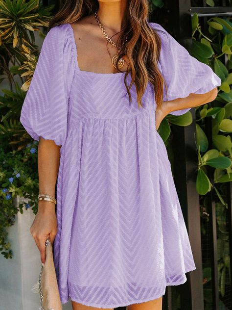 Color: Black, Grey, Apricot, Dark Blue, Purple, Yellow Pattern: Solid Material: Polyester Occasion: Casual, Holiday Sleeves Length: Half Sleeve Full Sleeves Dress, Babydoll Style Dress, Babydoll Dresses, Short Pollera, Babydoll Mini Dress, Blue Dress Short, Chiffon Dresses, Dress Bohemian, Dress Flowy