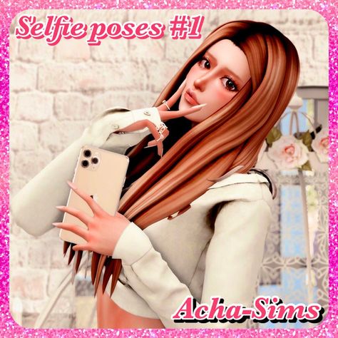 Acha selfie poses #1 | Patreon Sims 4 Selfie Poses, Poses Sims 4 Cc, Sims 4 Cc List, Sims 4 Realistic, Sims4 Pose, Pose Sims 4, Sims4 Poses, Sims 4 Things, Poses Sims 4